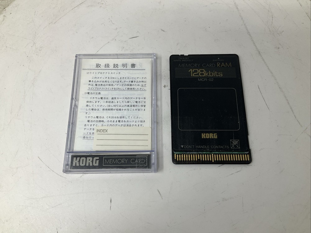 Korg MCR-02 Memory Card 128kbits 128 Kbits RAM with Plastic Case Used Read