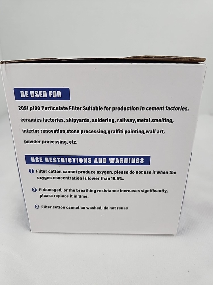 P100 Particulate Filter 2091 Multiple Compatibility 10 Pieces Sealed