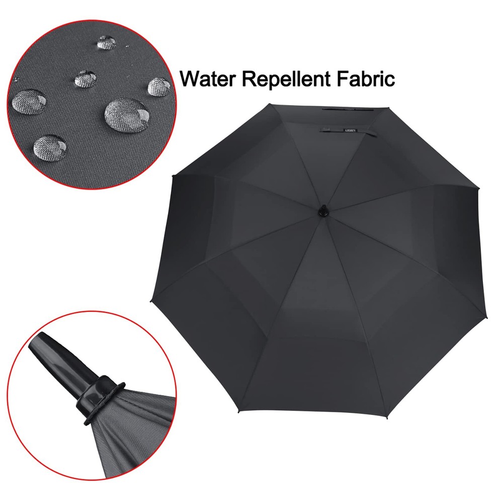 G4Free 62 Inch Automatic Open Golf Umbrella Extra Large Oversize Double Canopy