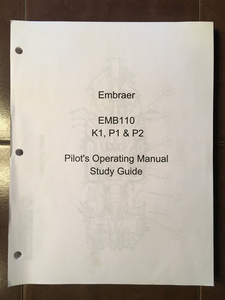 Embraer Bandeiaante EMB-110 Pilot's Operating Manual Study Guide