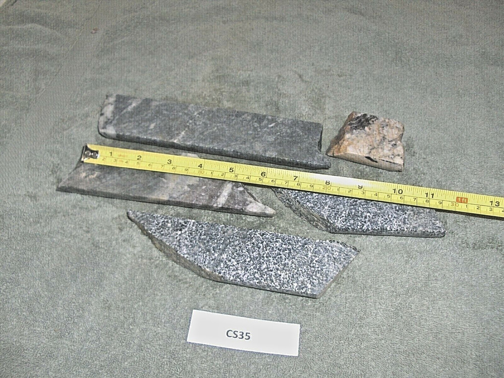 Split Core Samples From Alaska Gold Mine 6 Pieces CS35