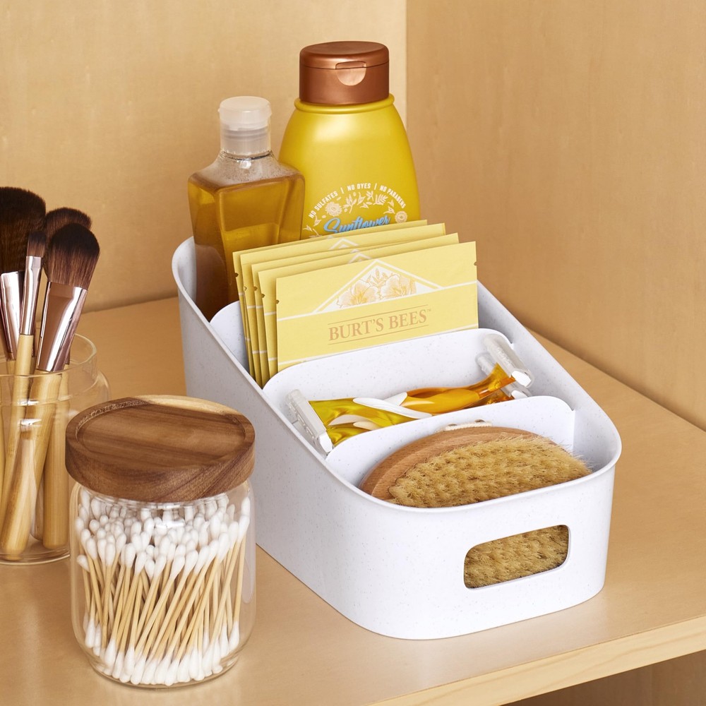 YouCopia ShelfBin Packet Organizer, Tiered Speckled White
