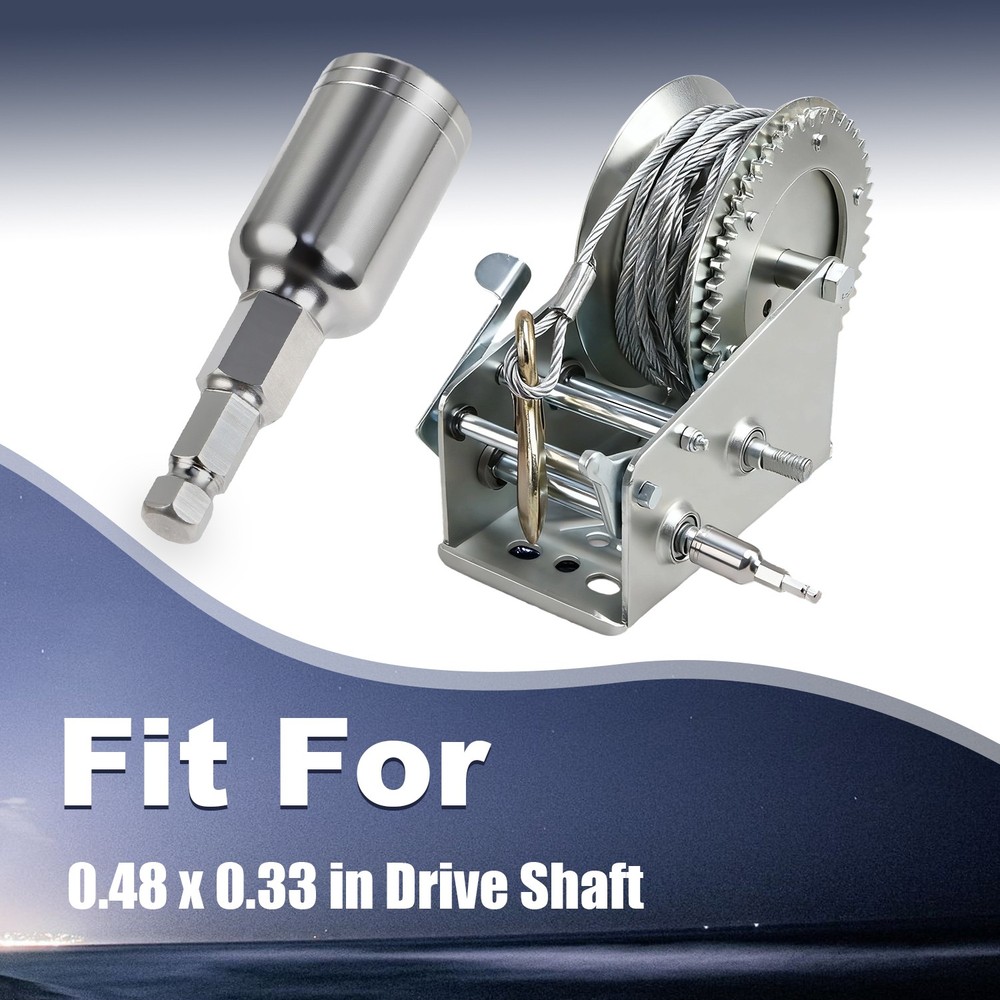 1pc Electric-Powered Drill Interface Converter for Hand Crank Winch