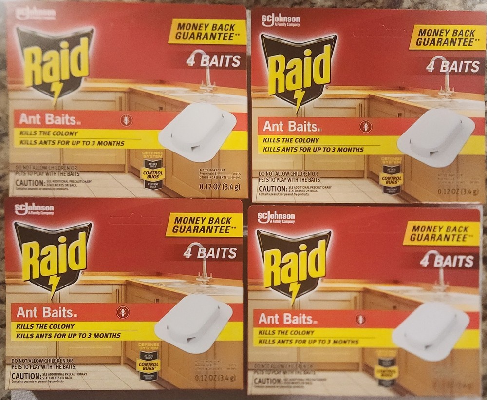 Lot Of 4 Raid Ant Baits!