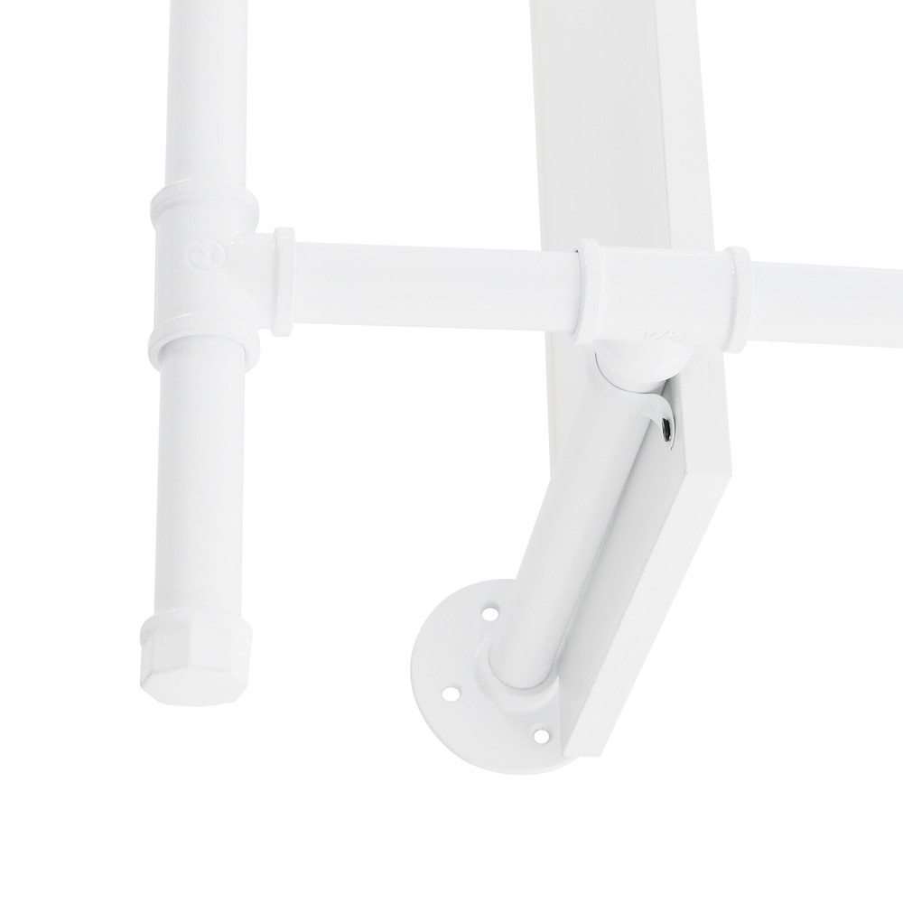 Clothes Display Rack with 2-tier Shelves 2-tier Wall Mounted Garment Rack