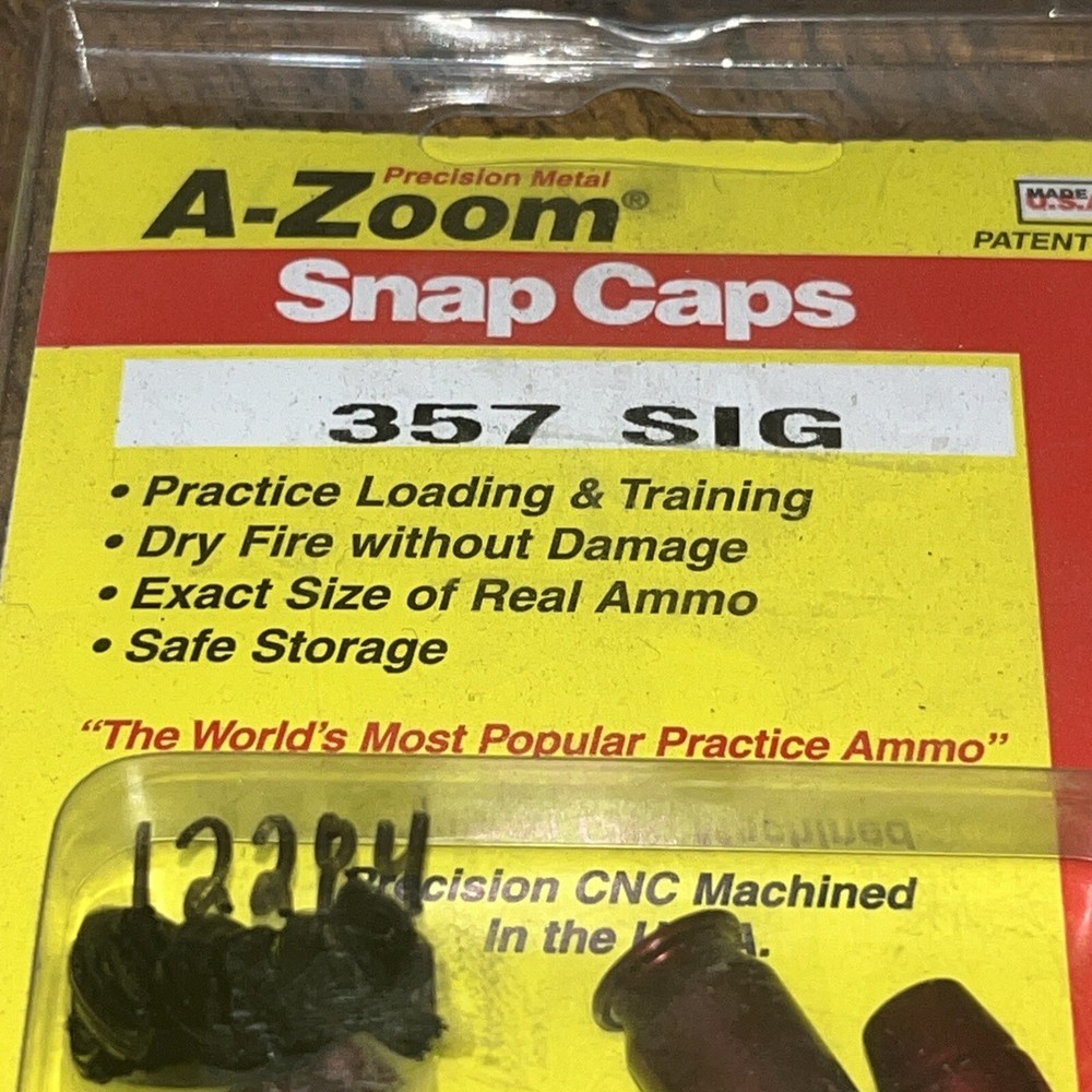 A Zoom Precision Snap Caps Safety Training 357 Sig 5 Pack 15159