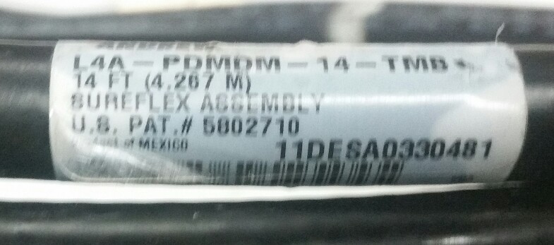 ANDREWS #(L4A-PDMDM-14-TMB) 14'' EXT CABLE. SUREFLEX ASSEMBLY