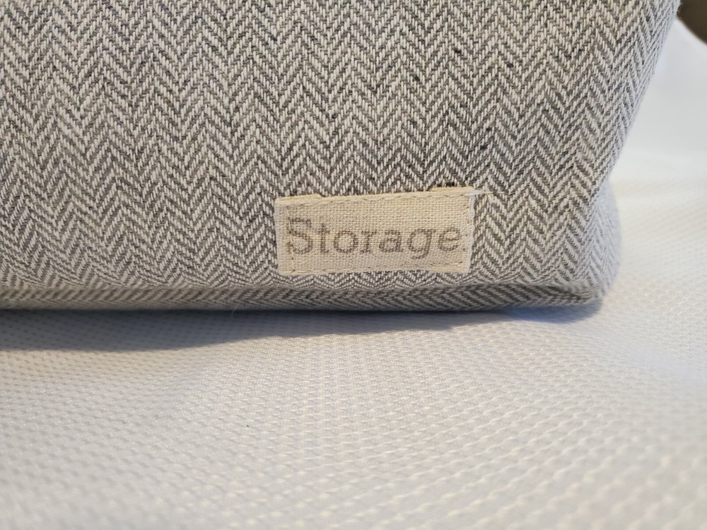 Set of 2 Collapsible Storage bins Gray A10
