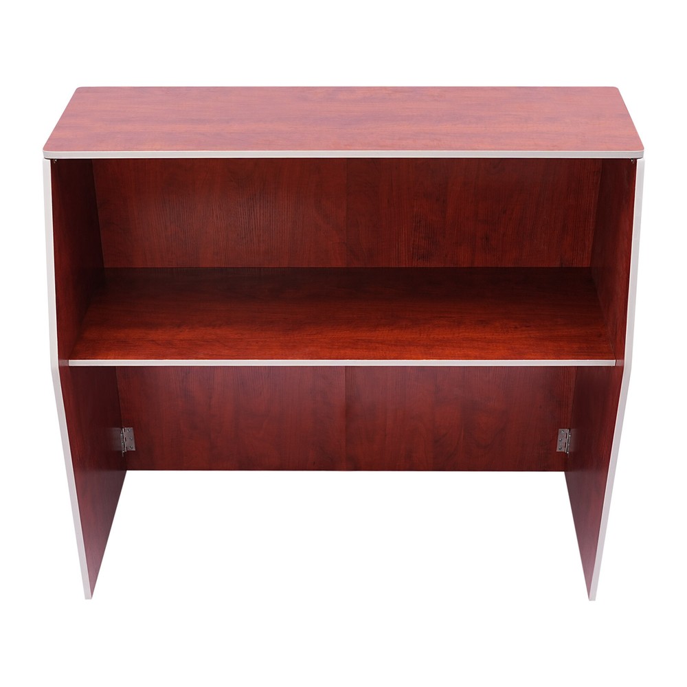 Portable Event Bar Rectangular Foldable Bar Freestanding Bar Cabinet Brown