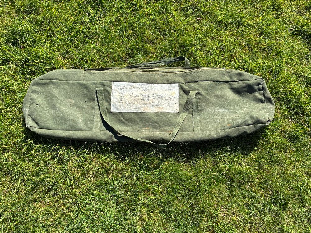 British Army Issue Folding Cotbed complete with Zipped Carry Bag.
