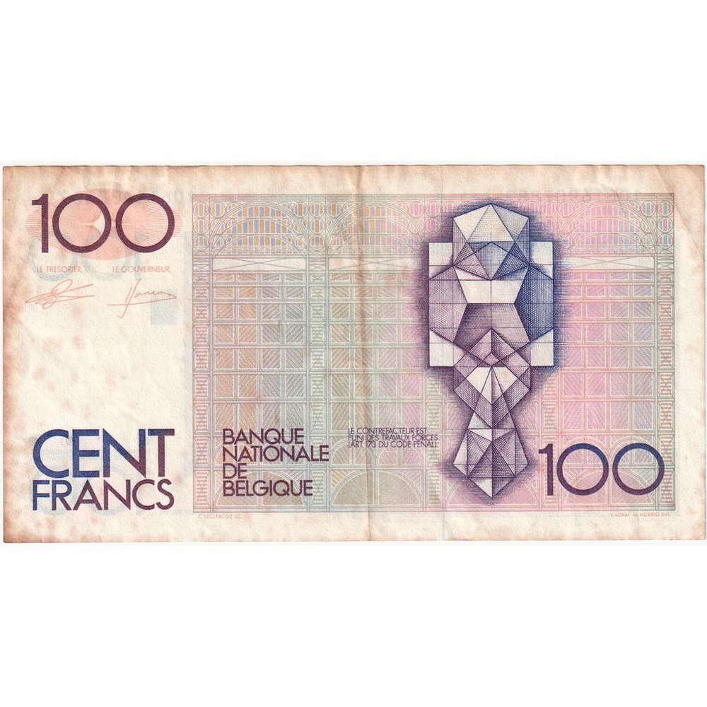 [#1292005] Belgium, 100 Francs, VF