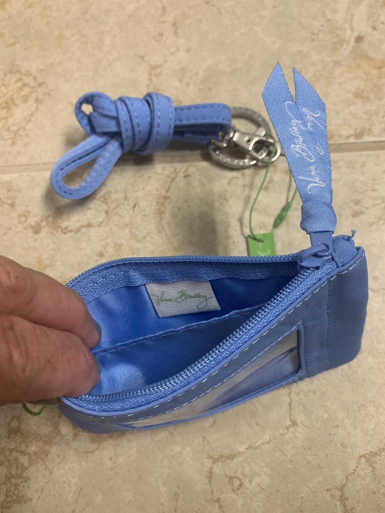 Vera Bradley Zip ID Cade & Lanyard Sky Blue NWT