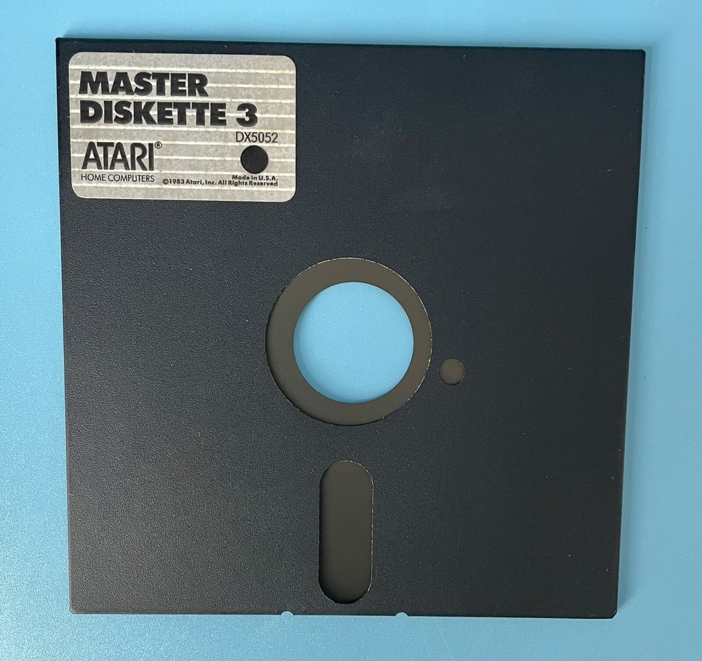 OEM Atari Master Diskette 3 — 5 1/4” Floppy — DX5052 — Untested w/ Free Returns