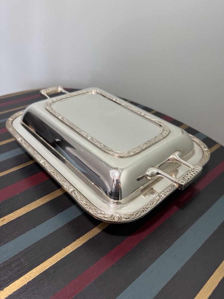 Vintage W. GREENWOOD & SONS Silver Plate Rectangular Entree Serving Dish