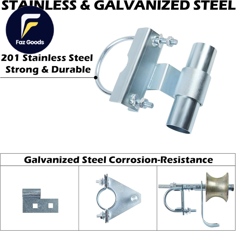 6" Wheels Rolling Gate Hardware Kit for Chain Link Gate Sliding Gate Hardware