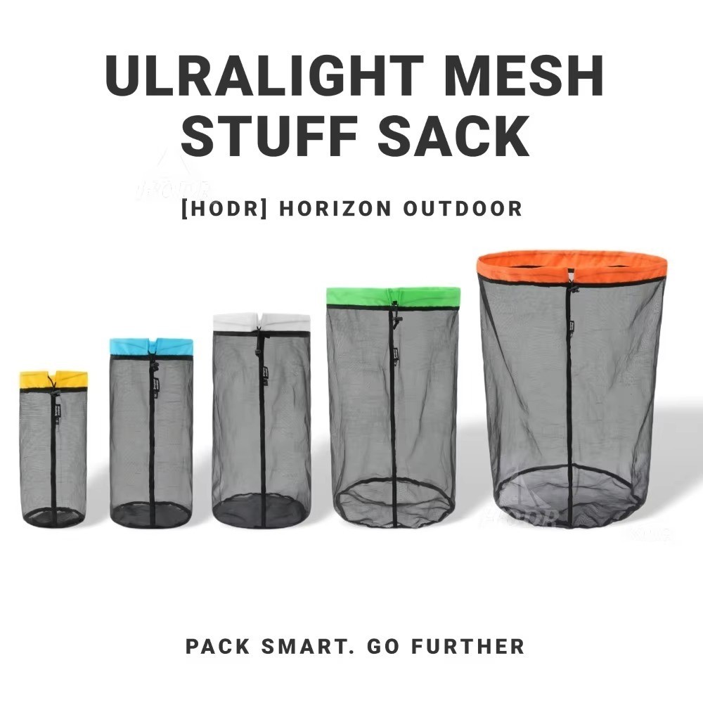 Ultralight Mesh Stuff Sack Drawstring Storage Bag Hiking Camping