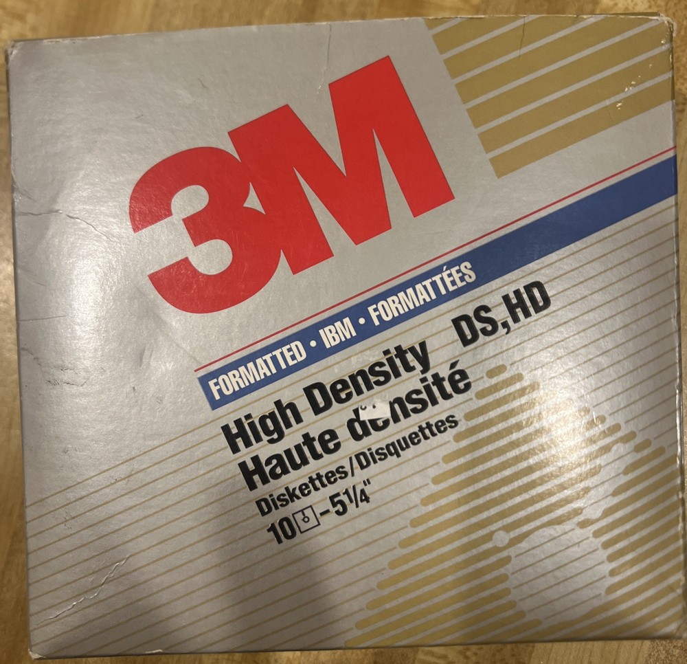 3M  5 1/4” DISKS/ DOUBLE SIDED HIGH DENSITY/ 10 DISKETTEs
