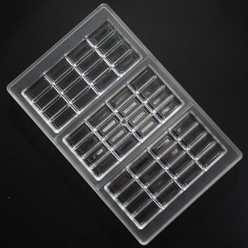 Polycarbonate Chocolate Bar Mould Clear Hard Plastic Candy Making Bakeware