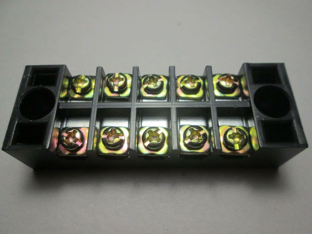 5 Terminal Blocks 600V 15Amp 5 Position Duel Row
