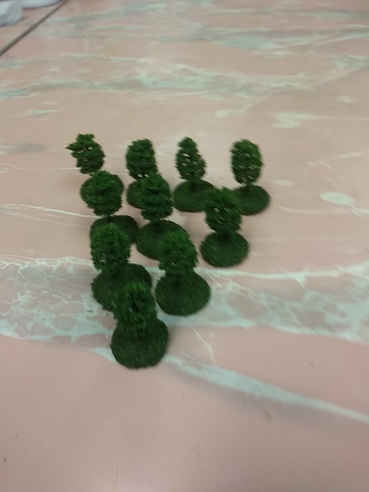 10 based Landscape Model Shade Trees wargaming scenery terrain micro armor 1.25"