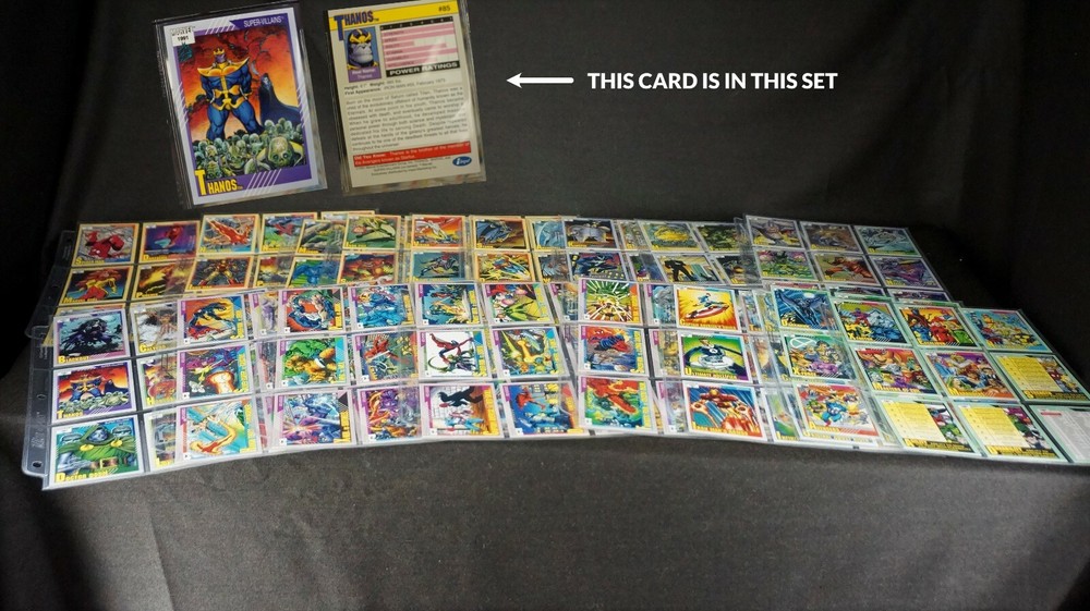Set 160 MARVEL UNIVERSE CARDS Including Thanos #85 EXCELLENT