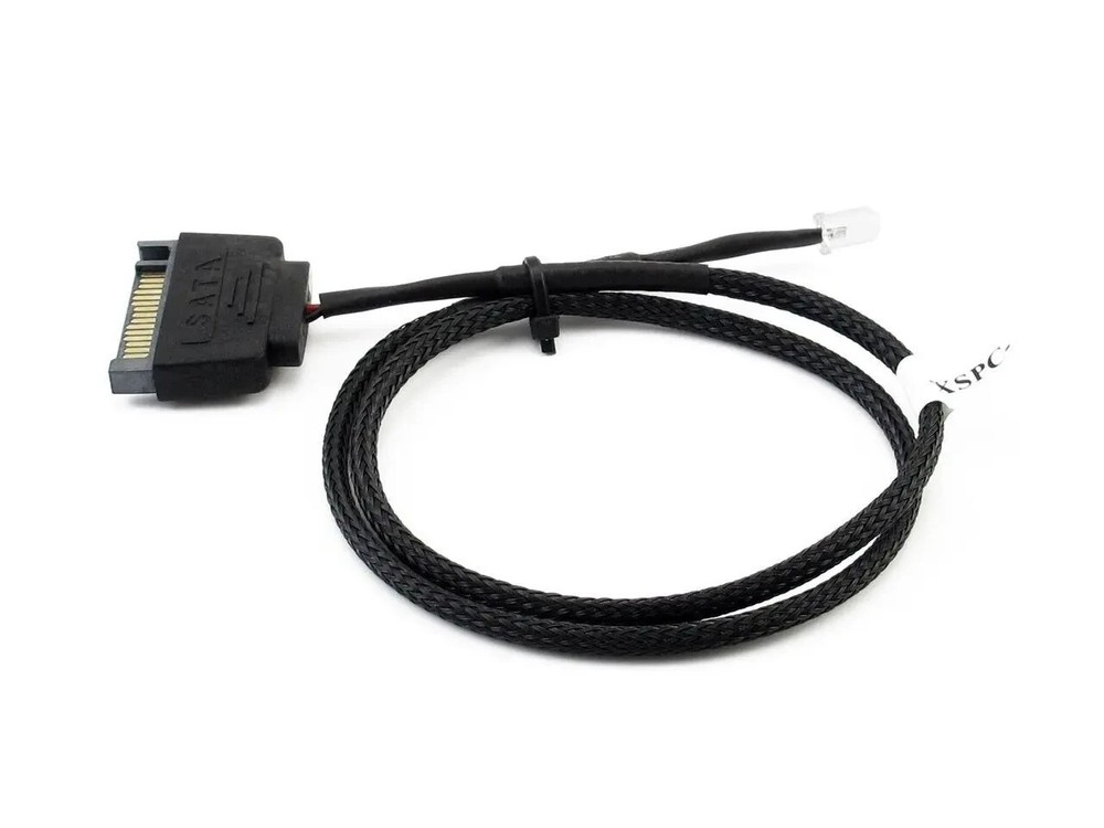 2 PACK XSPC Single 5mm LED SATA Wire - White