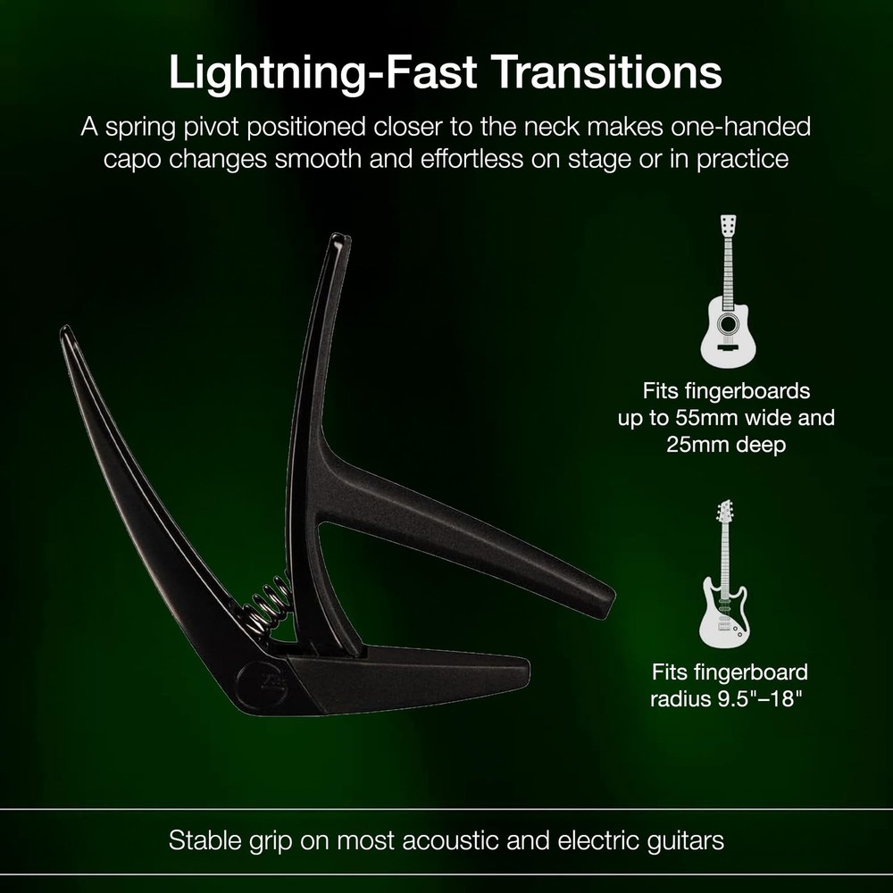 G7th Nashville 6 String Capo, Satin Black