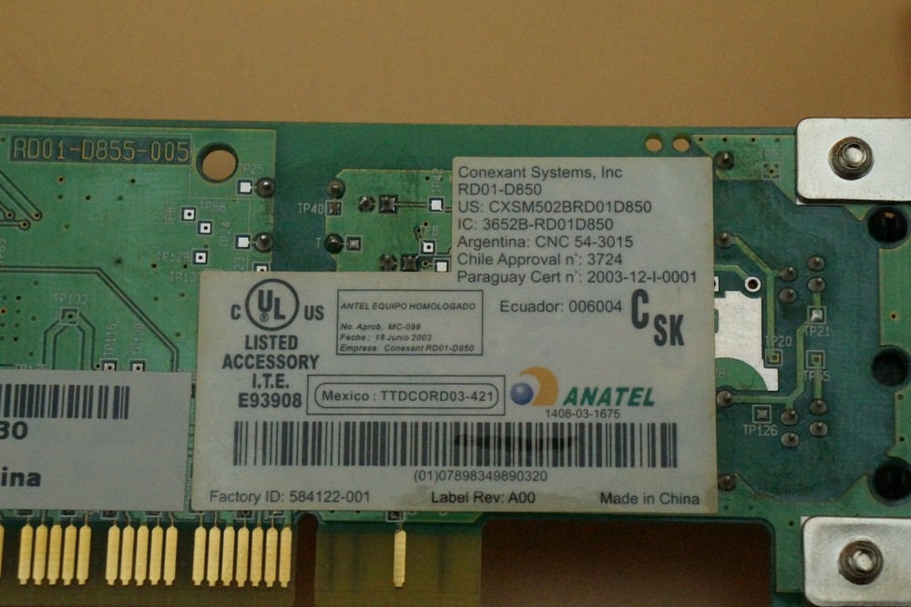 Anatel Conexant Modem RD01-D850