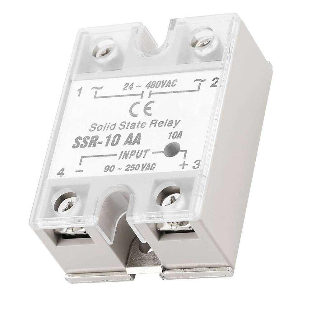 10A Solid State Relay Module SSR AC-AC Input 90-250V AC Output Accessory Part