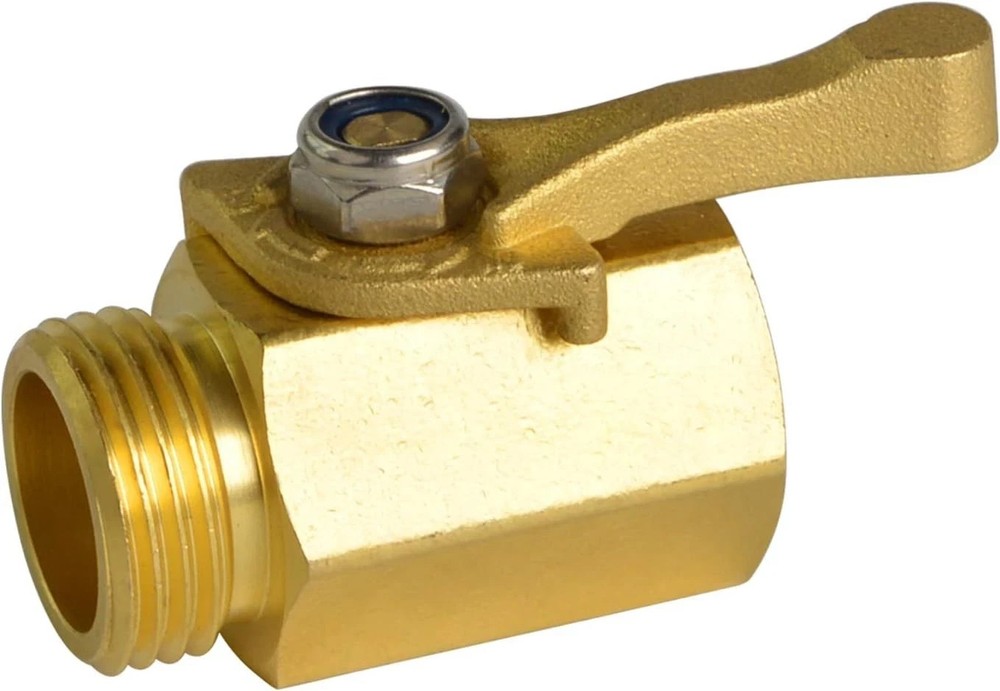 HYDRO MASTER Heavy Duty 3/4" Brass Shut Off Valve with Large 0.75 Inch,
