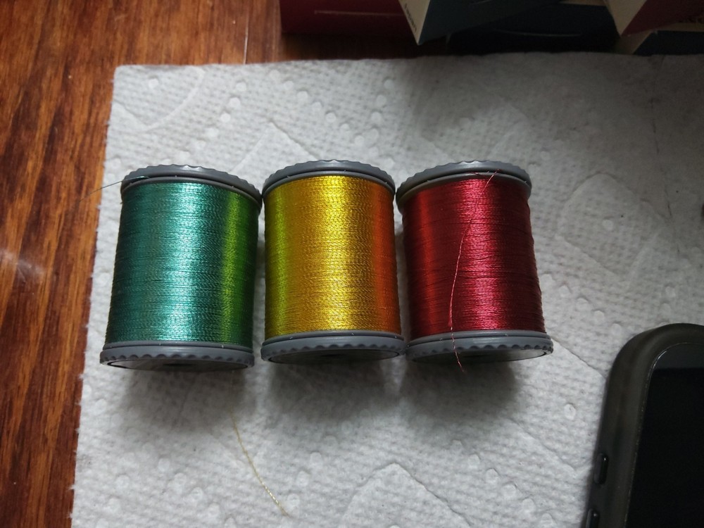 Janome Metallic Embroidery Thread Box Set 12 Pieces 250 Metres Each Polyester,
