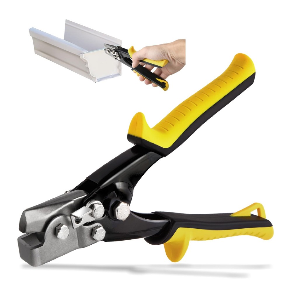 Snap Lock Punch Tool for Sheet Metal, 9”Gutter End Cap Crimper Tools for Viny...