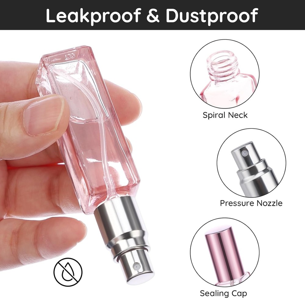 5PCS 10ML Refillable Mini Perfume Bottles Portable Travel Atomizer Spray