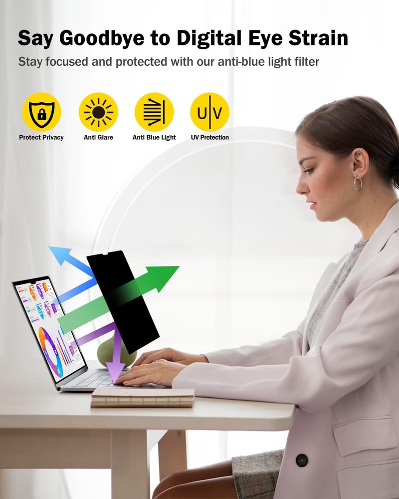 F FORITO 360° Privacy Screen Protector Compatible with MacBook Pro 16 inch