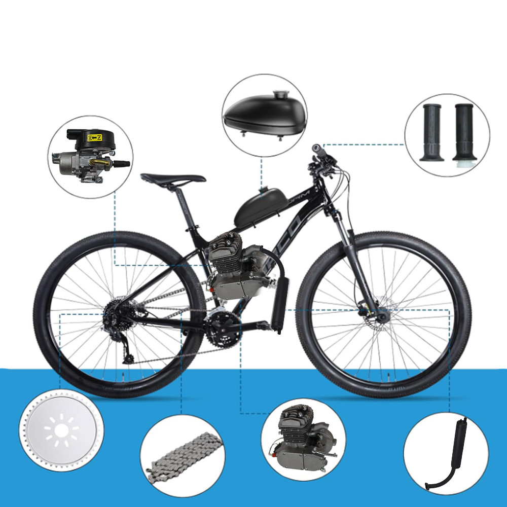 100cc Motorized 2-Stroke Upgrade Kit For Gas Engine Bicycle Conversion