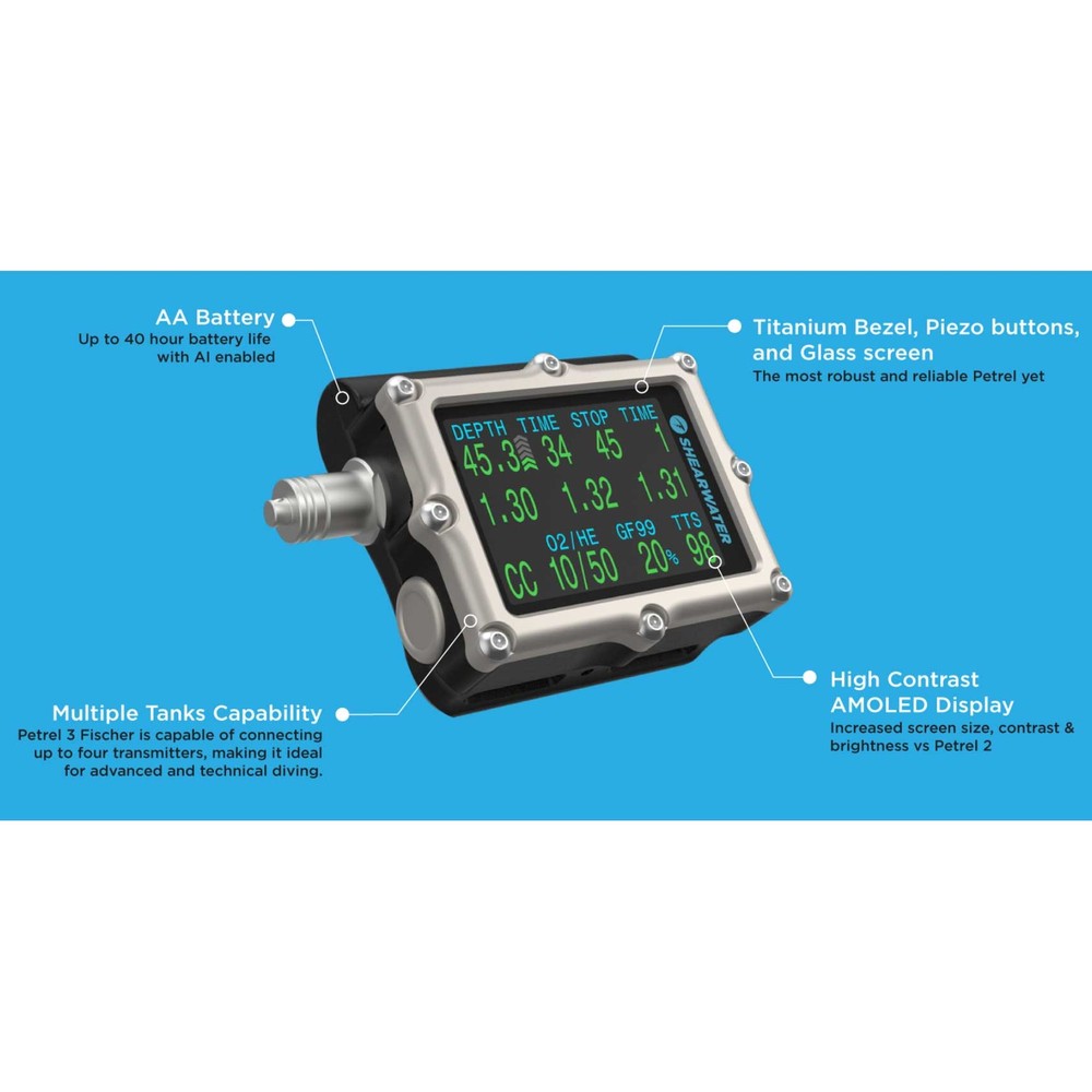 Shearwater Petrel 3 Fischer Wrist Computer