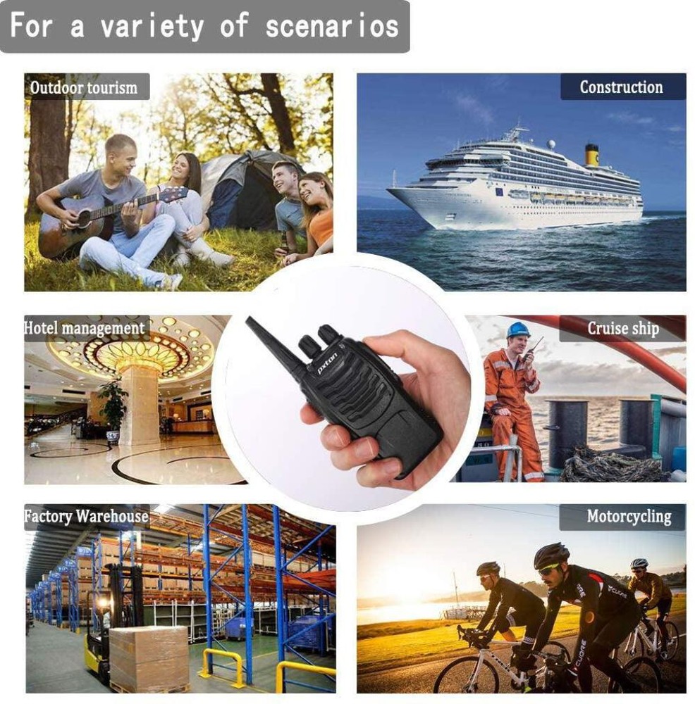 Pxton Long Range Walkie Talkies with Earpieces