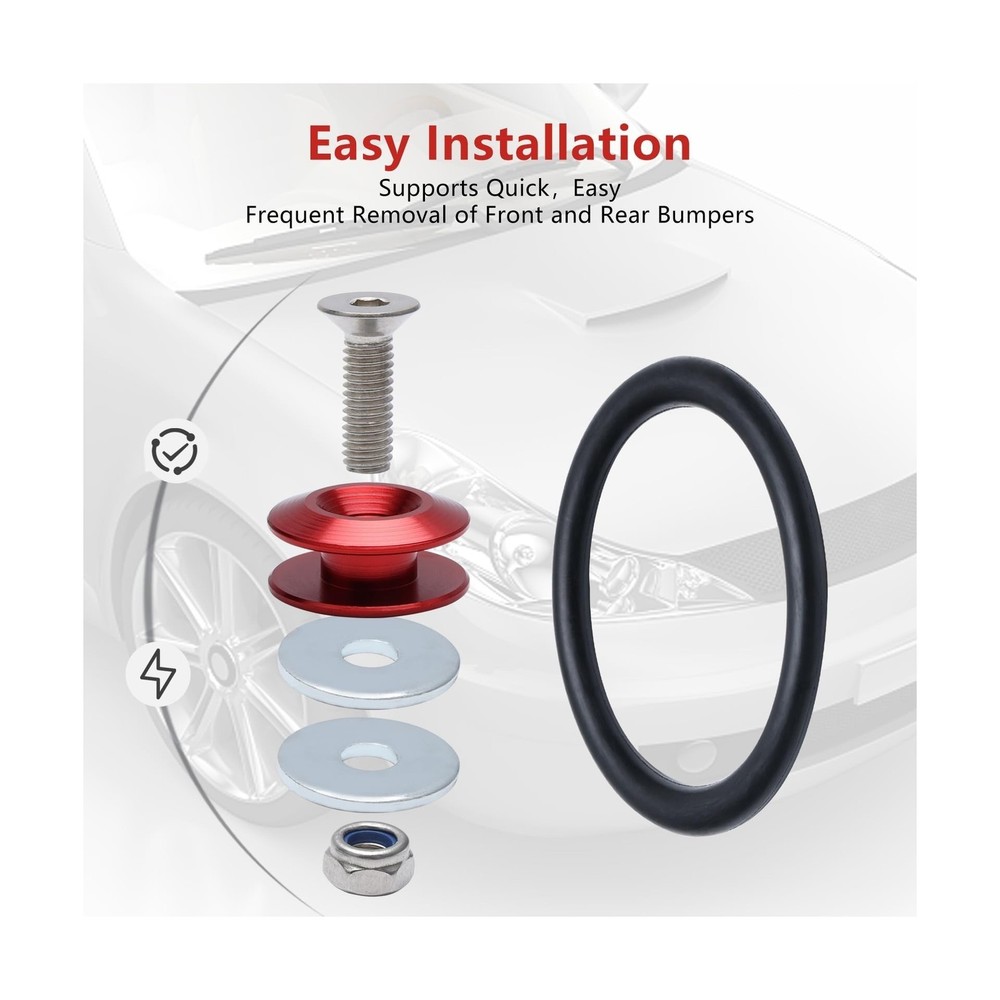 APIELE Bumper Quick Release Kit, Fastener Fender Bracket Kit Compatible with ...