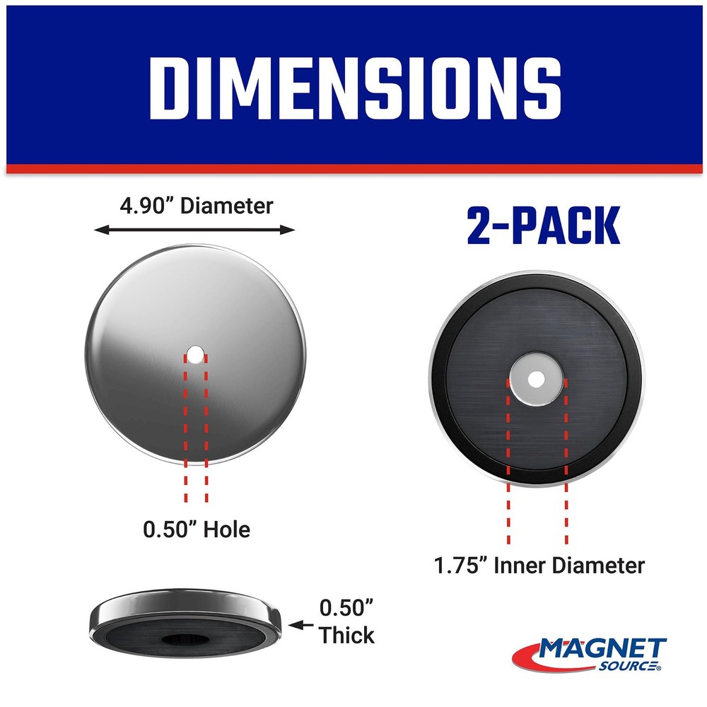Ceramic Round Base Magnet Pack - Heavy-Duty Strong Magnets - 200 lb Pull Each...