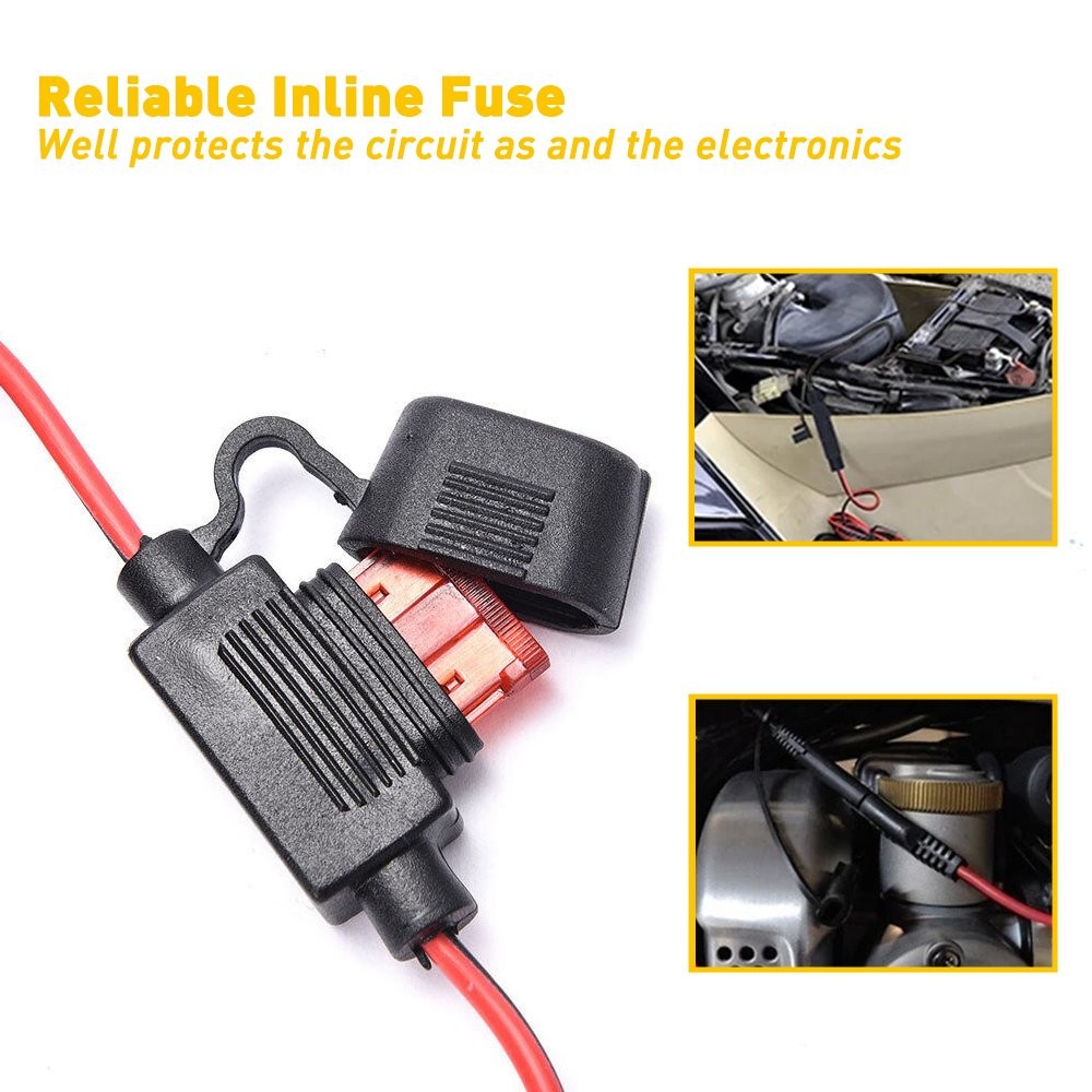Motorcycle Handlebar Socket DualB Voltmeter Cigarette Lighter 12V 24V AUXITO J