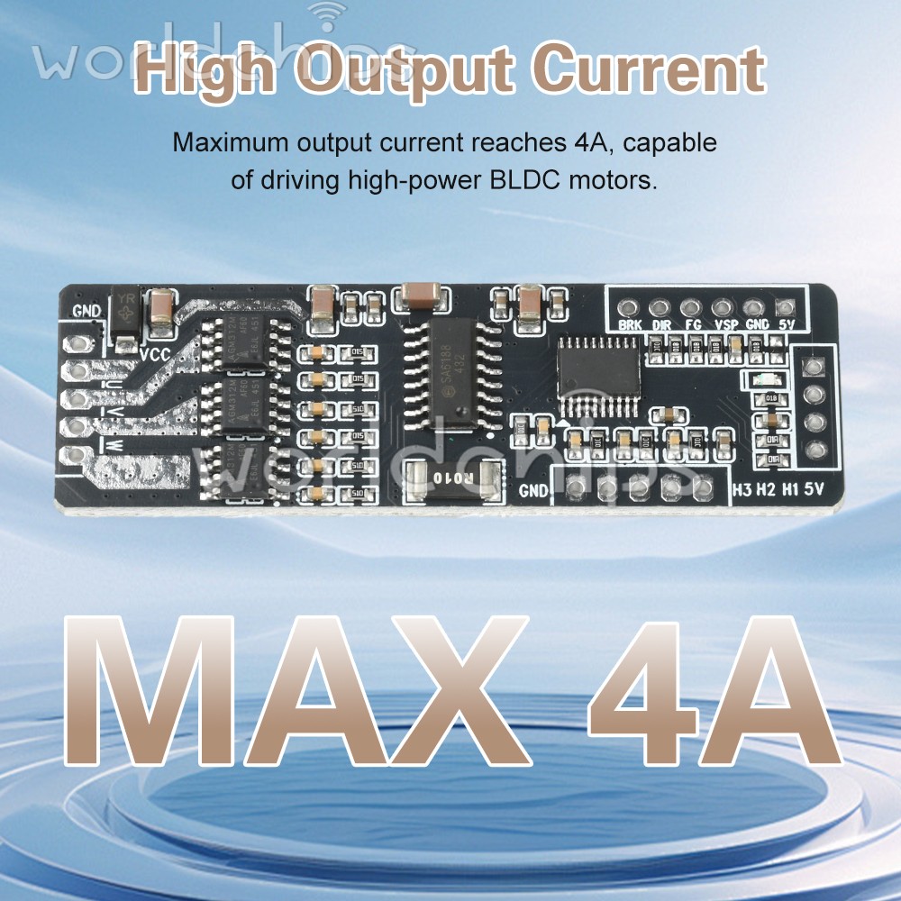 BLDC Hall Sensor 3Phase Brushless DC Motor Driver Board Speed Controller DC7-40V