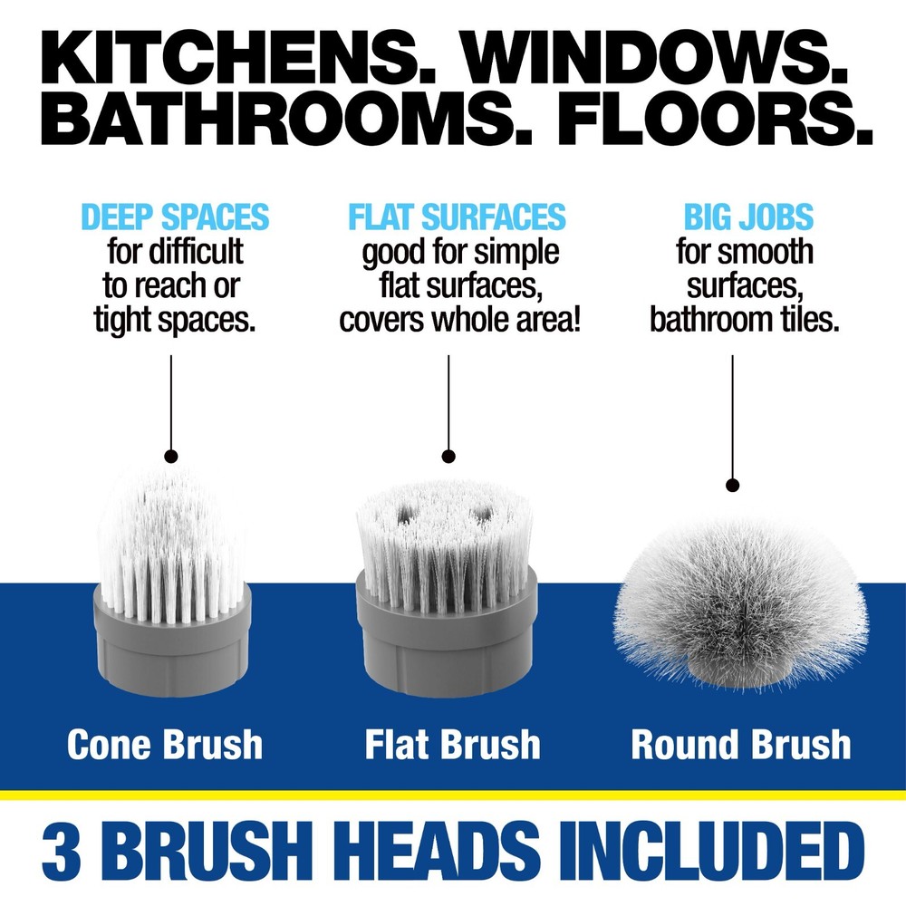 Bell + Howell Scrubtastic Rechargeable Multi-Purpose Power Surface Scrubber