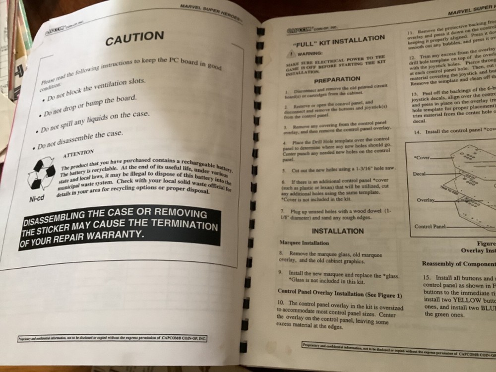 Vintage Capcom Marvel Super Heroes Operations Manual