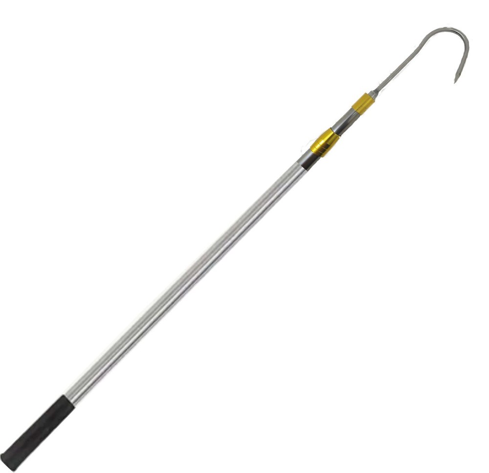 98.43" Telescopic Stainless Gaff with option hook or net or both