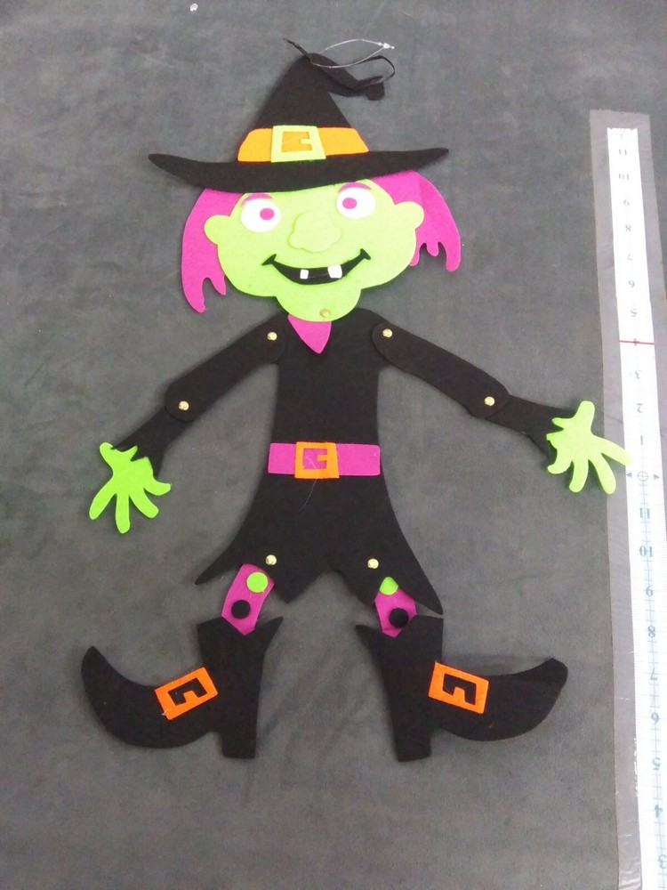 22 Inch Felt Witch Halloween Decor new