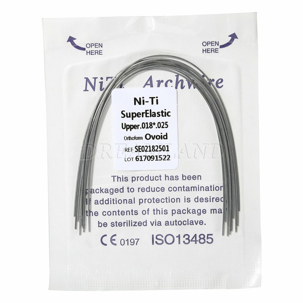 10 Packs Dental Ortho Niti Rectangular Arch Wire Super Elastic / Mini Brackets