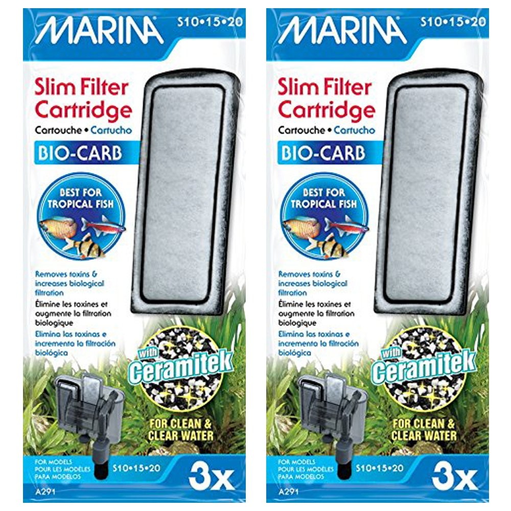 Marina Slim Filter Carbon Plus Ceramic Cartridge 6-Count