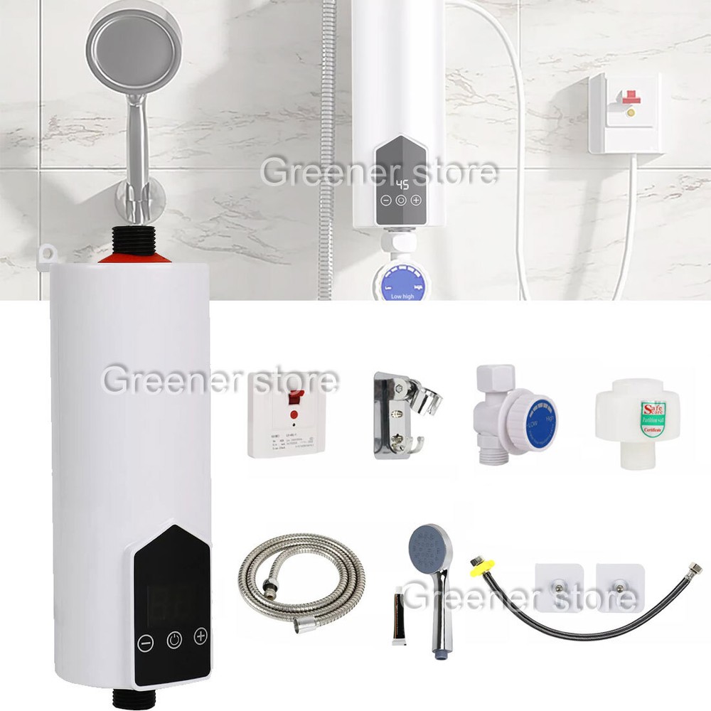 5500W Electric Instant Water Heater Tankless Tap Hot Shower for Bath Kitchen