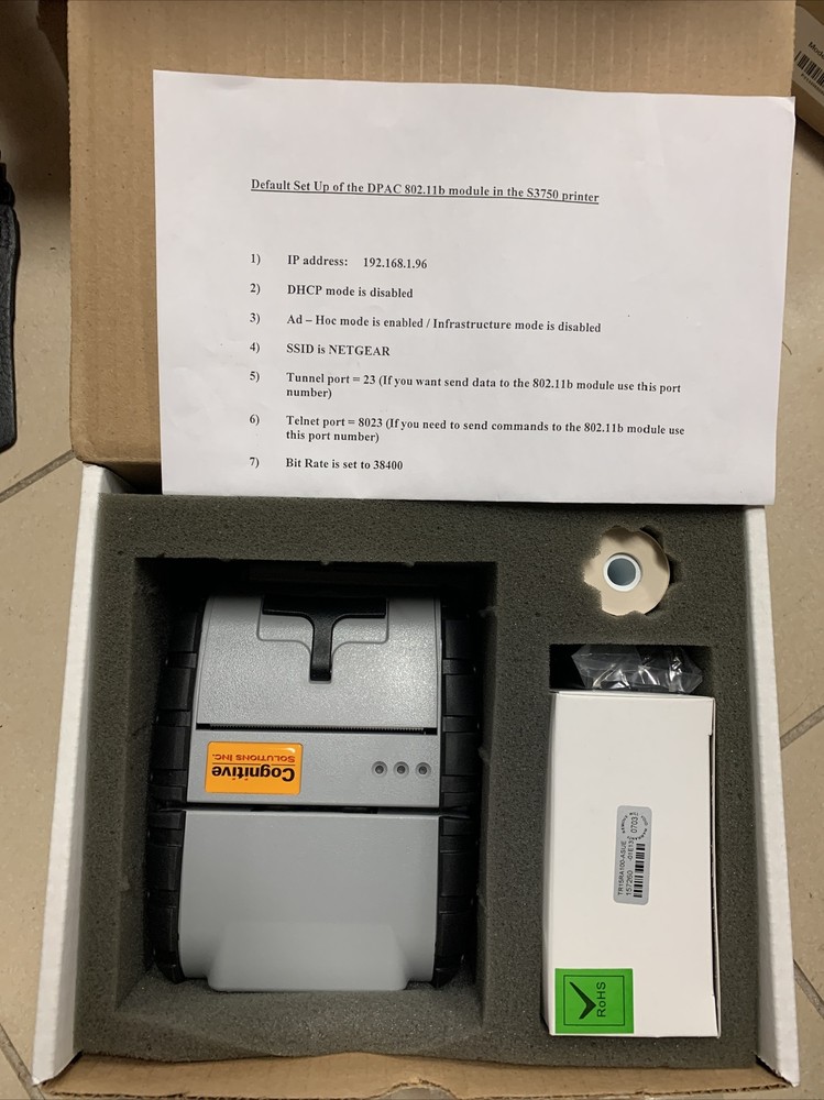 Ed32 Cognitive Code Express Portable Printer new! ships fast!