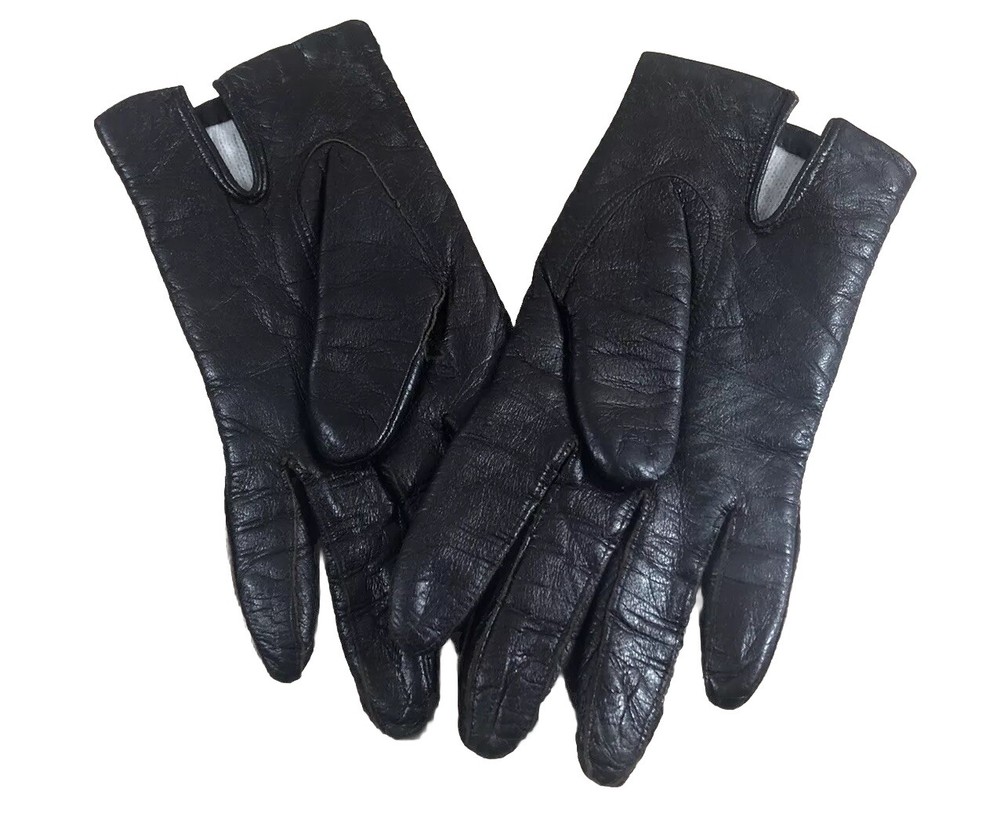 Women's Small Leather Gloves Brown Solid Winter Warm Driving Soft Lining